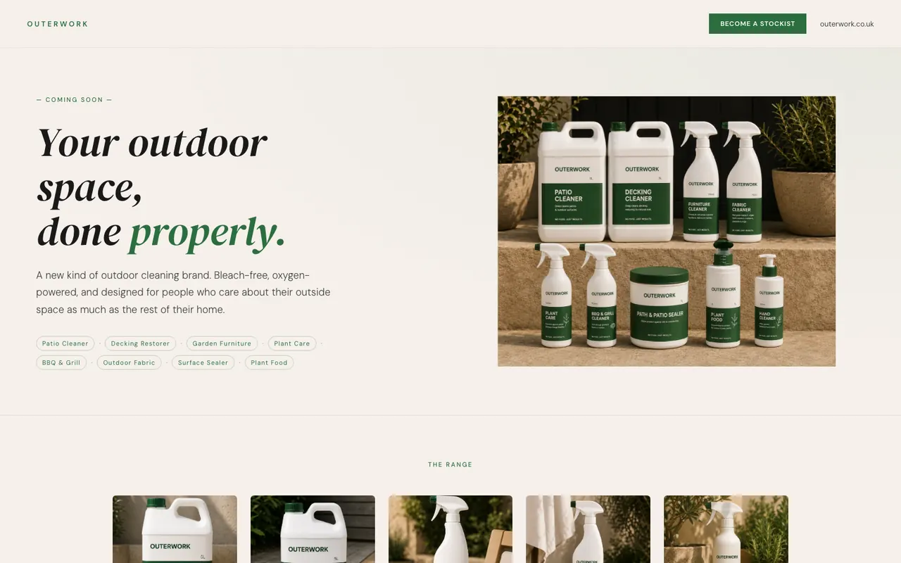 Outerwork website home page